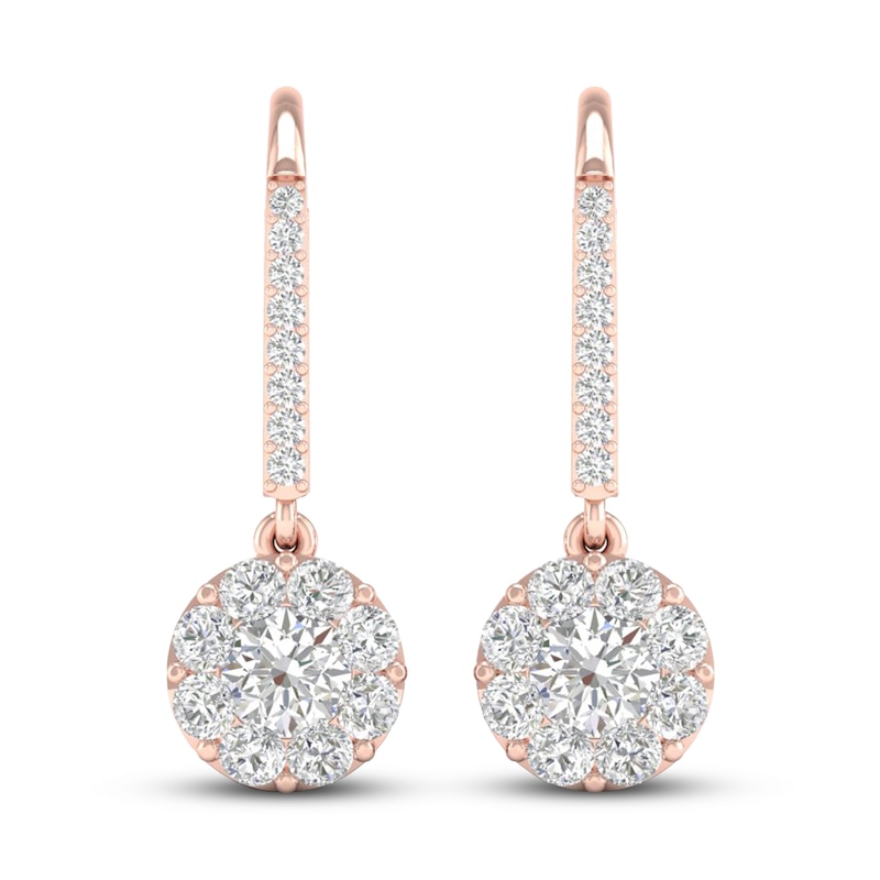 Main Image 3 of Diamond Earrings 1 ct tw Round 14K Rose Gold