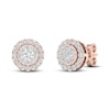 Thumbnail Image 1 of Diamond Stud Earrings 1/2 ct tw Round 10K Rose Gold