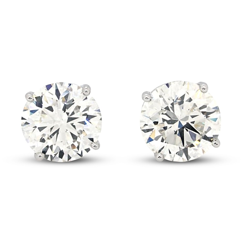 Main Image 1 of Diamond Stud Earrings 3-1/2 ct tw Round 14K White Gold (VS2/H)