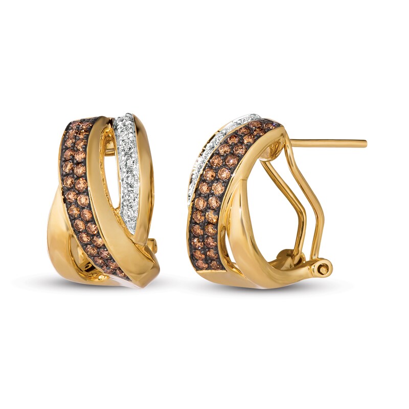 Main Image 1 of Le Vian Chocolate Diamond Earrings 3/8 ct tw 14K Honey Gold