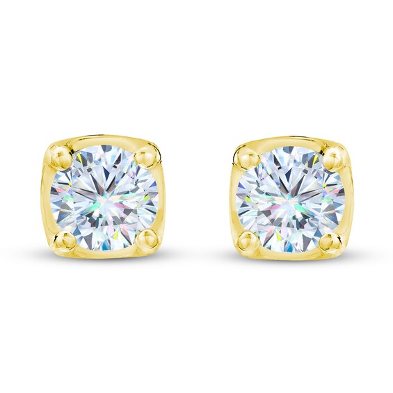 the leo first light diamond solitaire earrings 1 2 ct tw first light by leo schachter