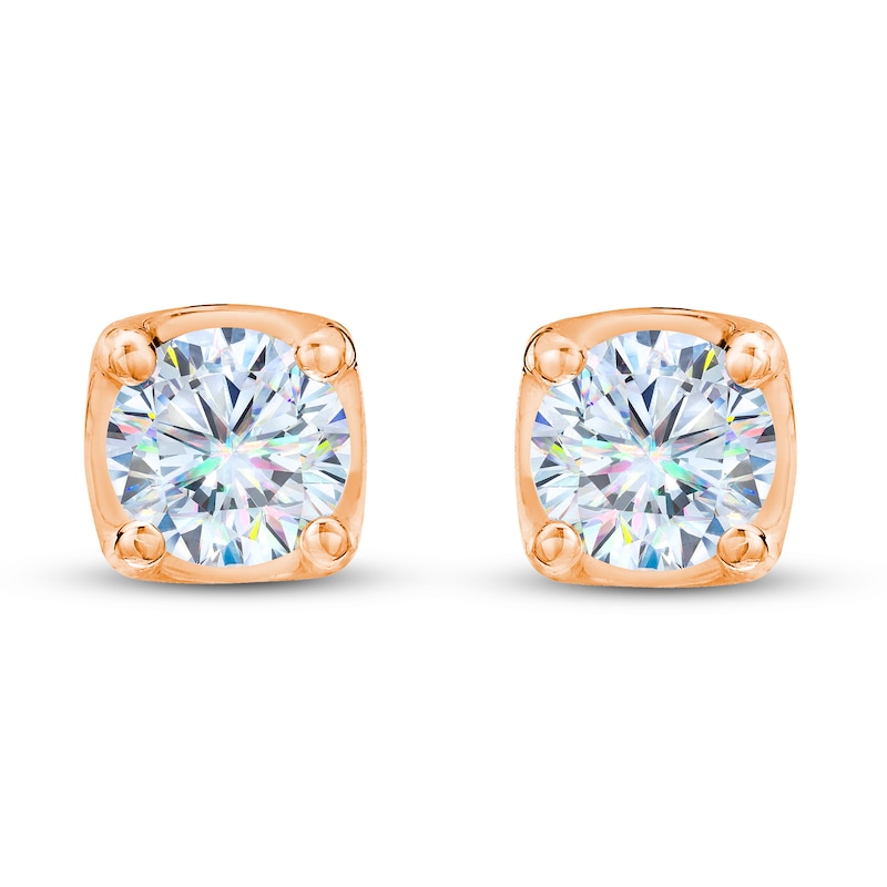 THE LEO First Light Diamond Solitaire Earrings 1/2 ct tw 14K Rose Gold (I1/I)