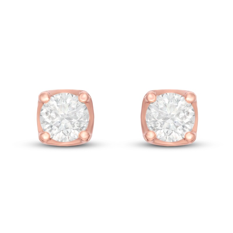 THE LEO First Light Diamond Solitaire Earrings 1/2 ct tw 14K Rose Gold (I1/I)