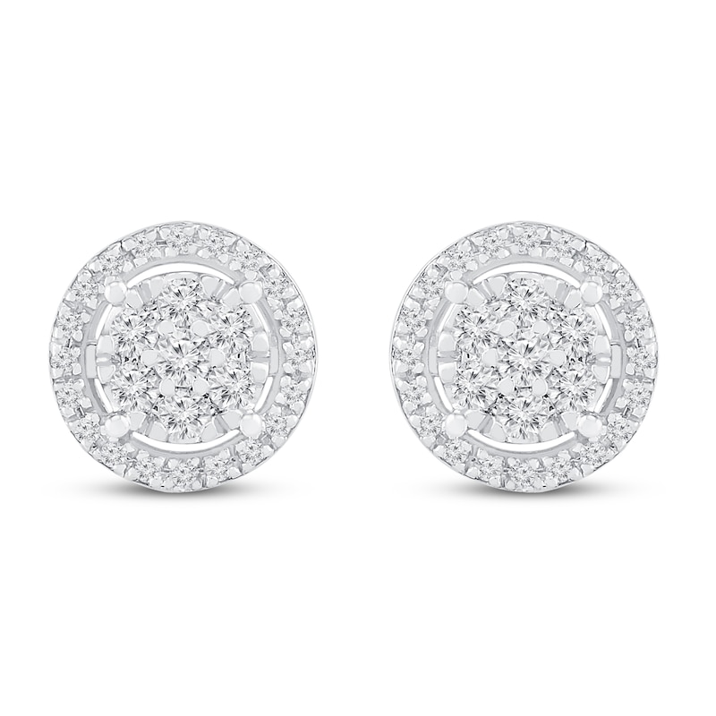 Diamond Earrings 1/4 ct tw Round 10K White Gold