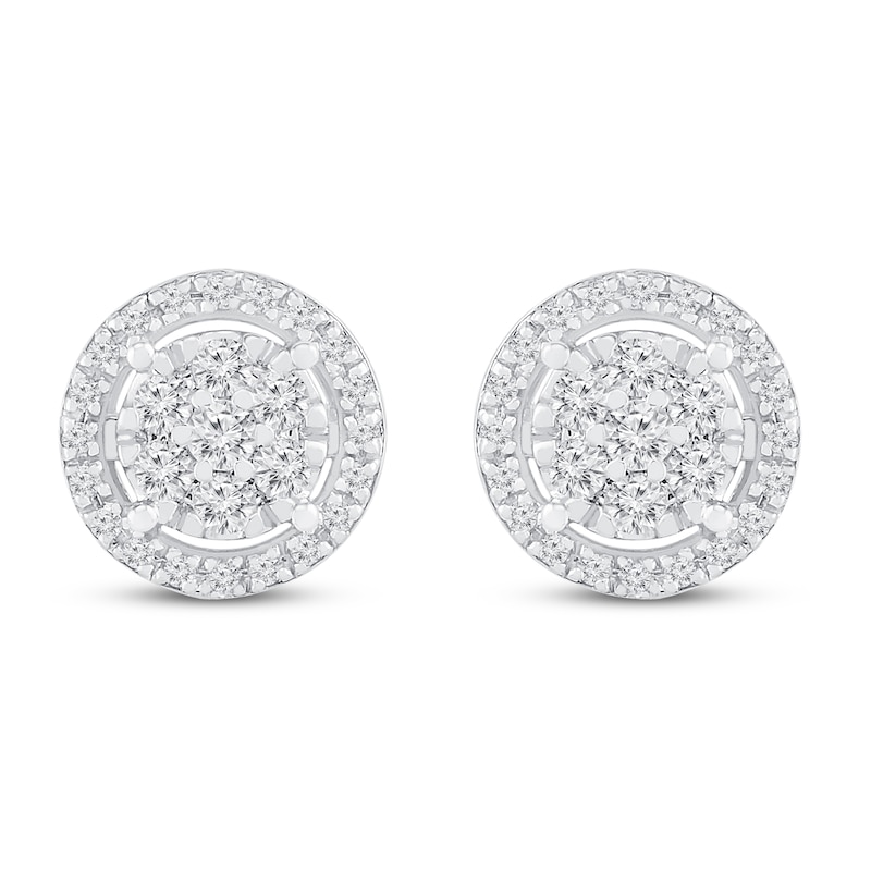 Main Image 3 of Diamond Earrings 1/4 ct tw Round 10K White Gold