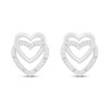 Thumbnail Image 3 of Heart Earrings Diamond Accents Sterling Silver