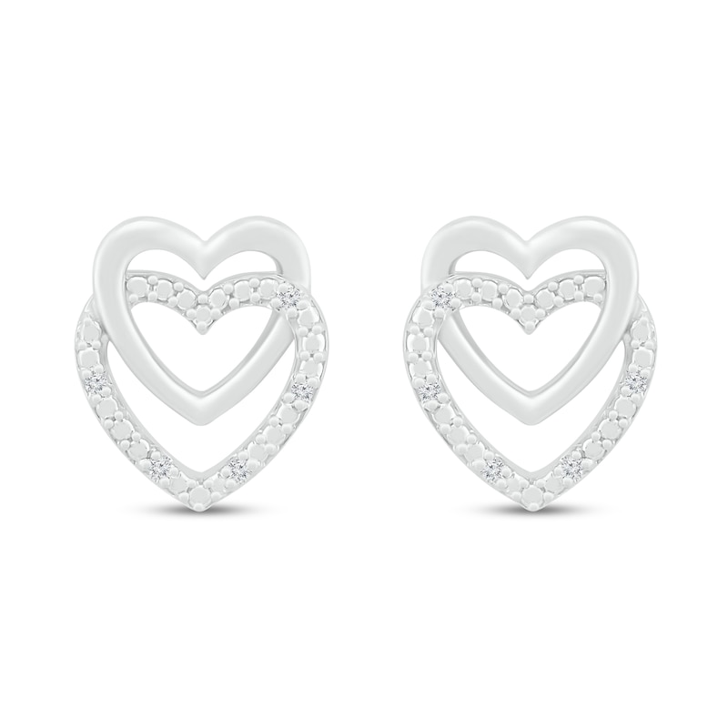 Heart Earrings Diamond Accents Sterling Silver | Jared