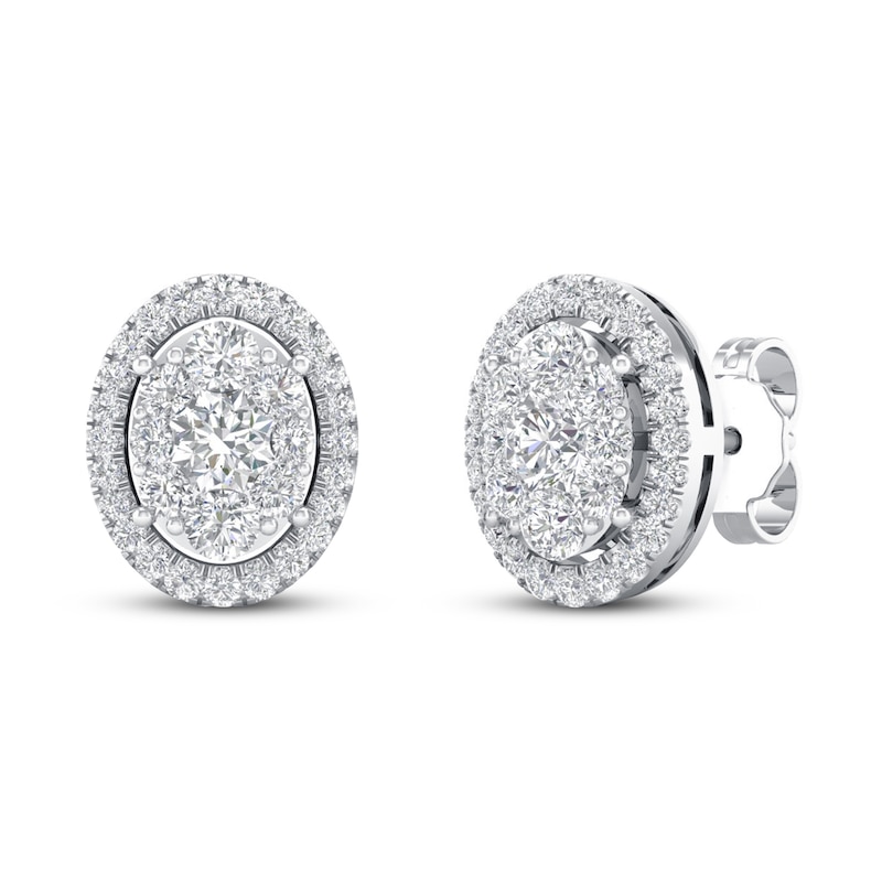 Diamond Earrings 1 ct tw Round 14K White Gold | Jared