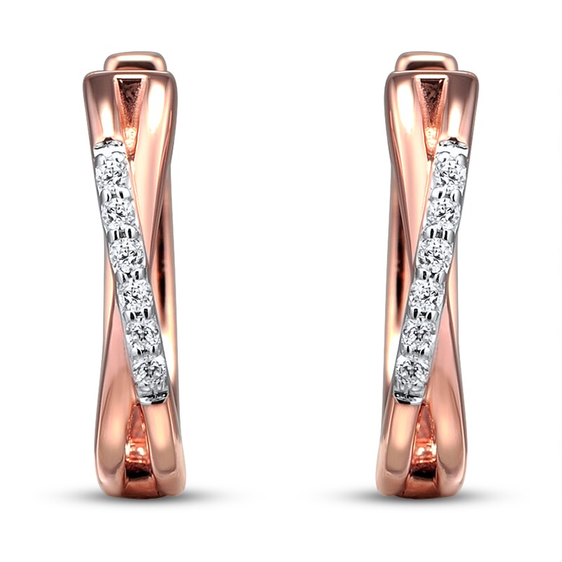 Main Image 3 of Diamond Earrings 1/20 ct tw Round 10K Rose Gold