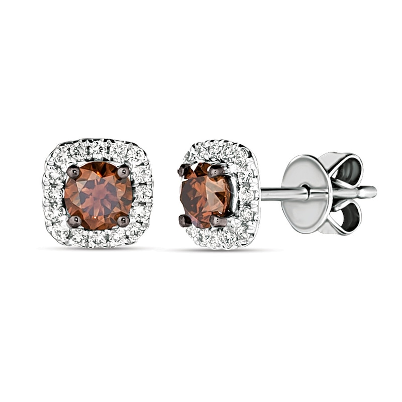 Main Image 1 of Le Vian Diamond Earrings 5/8 ct tw Round 14K Vanilla Gold