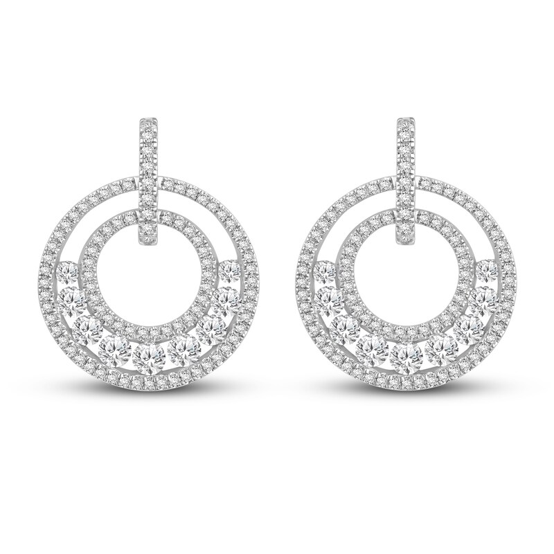 Main Image 2 of Diamond Earrings 2 ct tw Round 18K White Gold