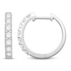 Thumbnail Image 2 of Diamond Hoop Earrings 3/4 ct tw Round 14K White Gold