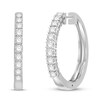 Thumbnail Image 1 of Diamond Hoop Earrings 1/2 ct tw Round 10K White Gold