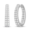 Thumbnail Image 1 of Diamond Hoop Earrings 1 3/4 ct tw Round 14K White Gold