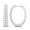 Thumbnail Image 2 of Diamond Hoop Earrings 1 3/4 ct tw Round 14K White Gold