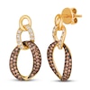 Thumbnail Image 0 of Le Vian Chocolate Diamond Earrings 1-1/8 ct tw Round 14K Honey Gold