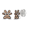 Thumbnail Image 1 of Le Vian Chocolate Diamond Earrings 1/6 ct tw Round 14K Vanilla Gold
