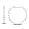 Thumbnail Image 0 of Diamond Hoop Earrings 1 ct tw Round 14K White Gold