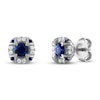 Thumbnail Image 0 of Vera Wang WISH Blue Sapphire Stud Earrings 1/6 ct tw Diamonds 10K White Gold