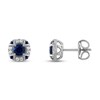 Thumbnail Image 2 of Vera Wang WISH Blue Sapphire Stud Earrings 1/6 ct tw Diamonds 10K White Gold