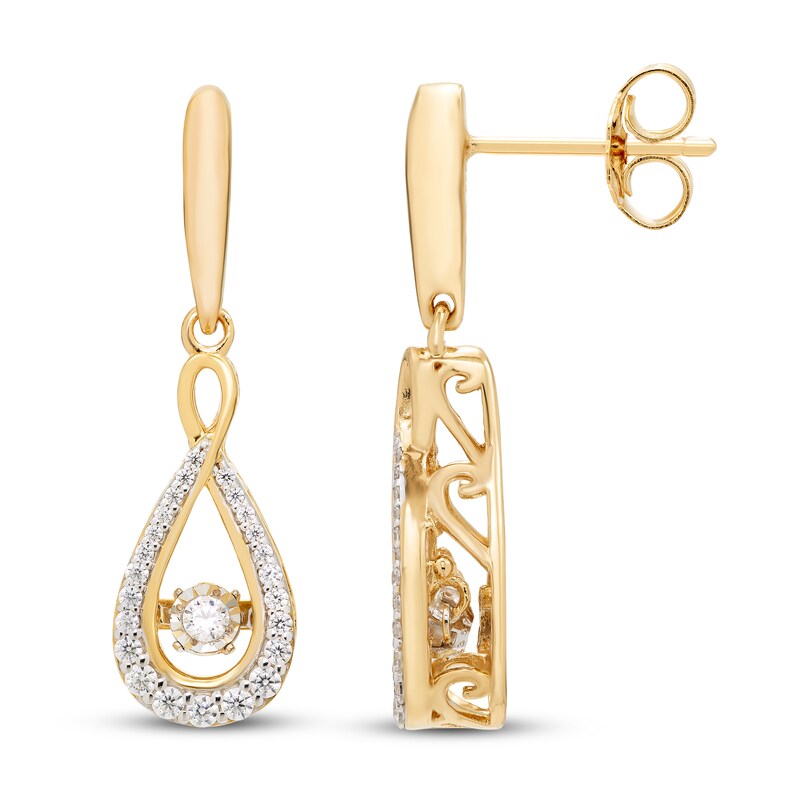 Diamonds in Rhythm 1/3 ct tw Earrings 10K Yellow Gold