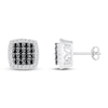 Thumbnail Image 2 of Black & White Diamond Stud Earrings 1/2 ct tw Round Sterling Silver