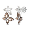 Thumbnail Image 1 of Le Vian Diamond Butterfly Earrings 1/3 ct tw Round 14K Vanilla Gold