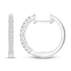 Thumbnail Image 1 of Diamond Hoop Earrings 1/4 ct tw Round 10K White Gold