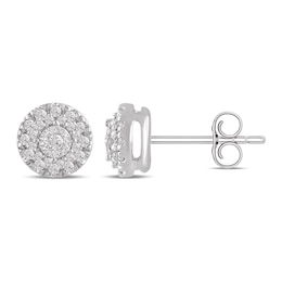 Diamond Stud Earrings 1/4 ct tw Round 10K White Gold