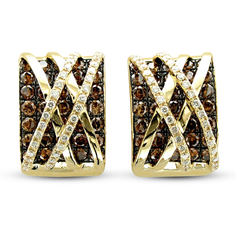 Le Vian Diamond Earrings 4-5/8 ct tw Round 14K Honey Gold