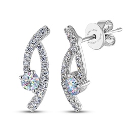 THE LEO First Light Diamond Earrings 3/4 ct tw Round 14K White Gold