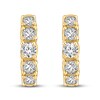 Thumbnail Image 2 of Diamond Hoop Earrings 1 ct tw Round 18K Yellow Gold