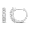 Thumbnail Image 1 of Diamond Hoop Earrings 1 ct tw Round 18K White Gold