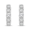 Thumbnail Image 2 of Diamond Hoop Earrings 1 ct tw Round 18K White Gold