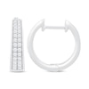 Thumbnail Image 1 of Diamond Hoop Earrings 1/4 ct tw Round 10K White Gold