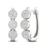 Thumbnail Image 1 of Diamond Hoop Earrings 1 ct tw Round 10K White Gold