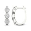 Thumbnail Image 2 of Diamond Hoop Earrings 1 ct tw Round 10K White Gold