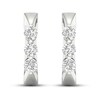 Thumbnail Image 3 of Diamond Hoop Earrings 1/4 ct tw Round 10K White Gold