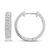Thumbnail Image 1 of Diamond Hoop Earrings 3/8 ct tw Round 10K White Gold
