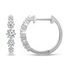 Thumbnail Image 1 of Diamond Hoop Earrings 1/2 ct tw Round 10K White Gold