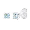 Thumbnail Image 1 of THE LEO First Light Diamond Solitaire Stud Earrings 1/4 ct tw Princess 14K White Gold (I1/I)
