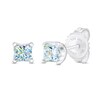 Thumbnail Image 0 of THE LEO First Light Diamond Solitaire Stud Earrings 1/4 ct tw Princess 14K White Gold (I1/I)