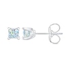 Thumbnail Image 2 of THE LEO First Light Diamond Solitaire Stud Earrings 1/4 ct tw Princess 14K White Gold (I1/I)