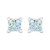 Thumbnail Image 2 of THE LEO First Light Diamond Solitaire Stud Earrings 1/4 ct tw Princess 14K White Gold (I1/I)