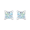 Thumbnail Image 3 of THE LEO First Light Diamond Solitaire Stud Earrings 1/4 ct tw Princess 14K White Gold (I1/I)