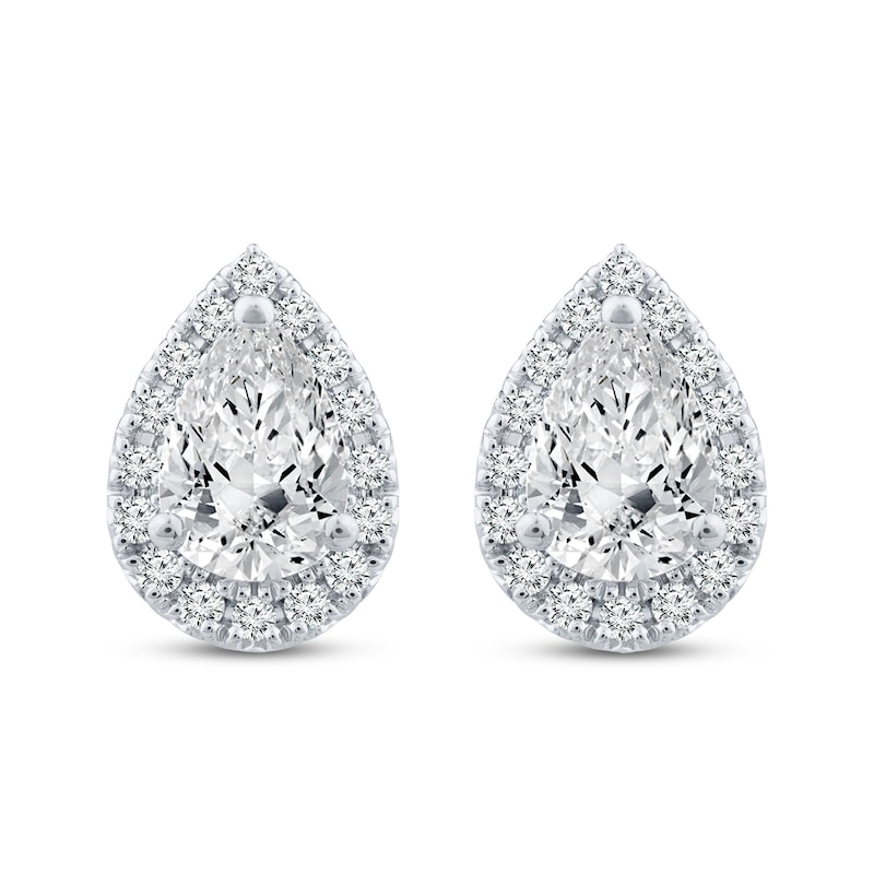 Pear-Shape Natural Diamond Stud Earrings .25cttw