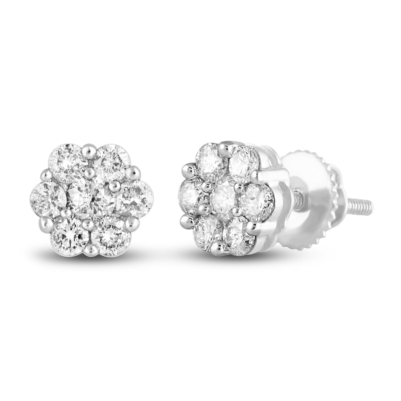 Diamond Earrings 1/4 ct tw Round 14K White Gold