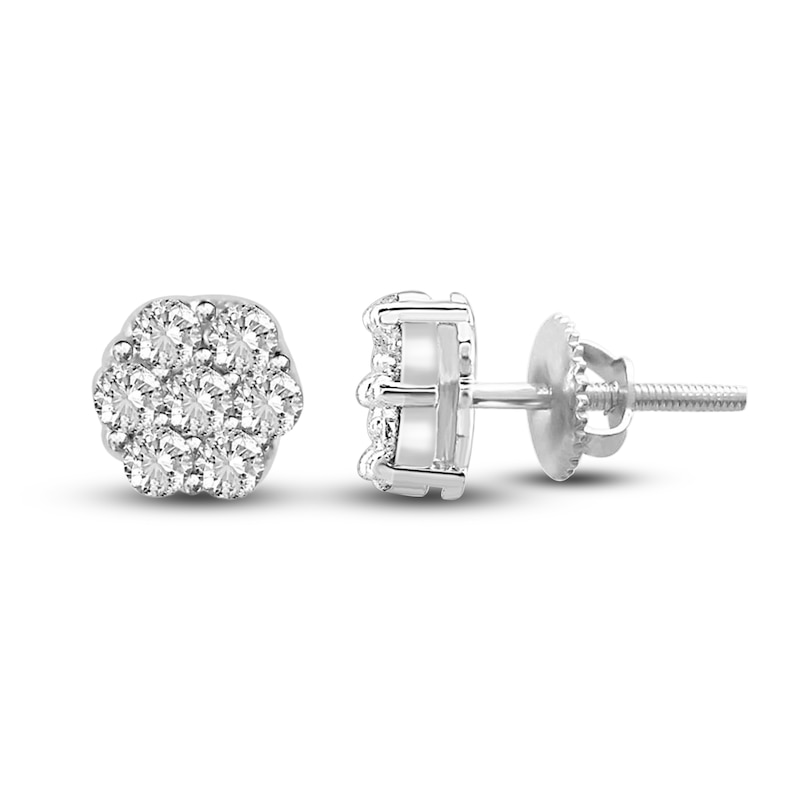 Diamond Earrings 1/3 ct tw Round 14K White Gold