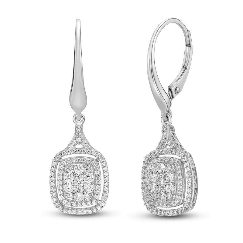 Main Image 1 of Diamond Earrings 3/4 ct tw Round 10K White Gold