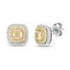 Thumbnail Image 0 of Le Vian Sunny Yellow Diamond Stud Earrings 1 ct tw 14K Two-Tone Gold